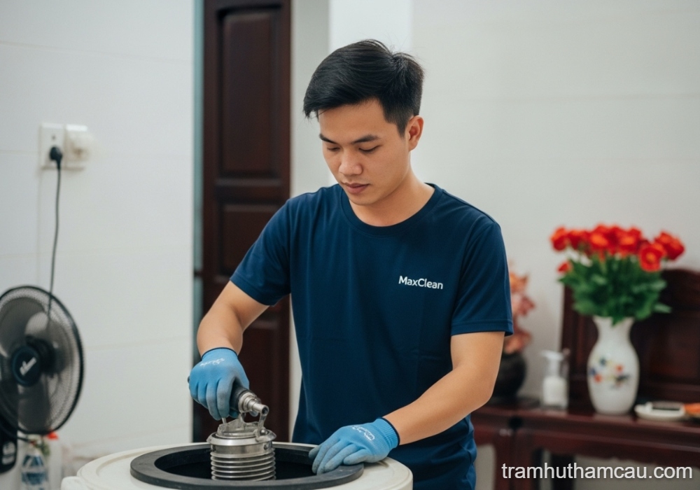 6 Dấu Hiệu Hầm Cầu Bị Đầy và Cách Xử Lý Hiệu Quả 6 hình ảnh hoạt động của nhân viên Max Clean